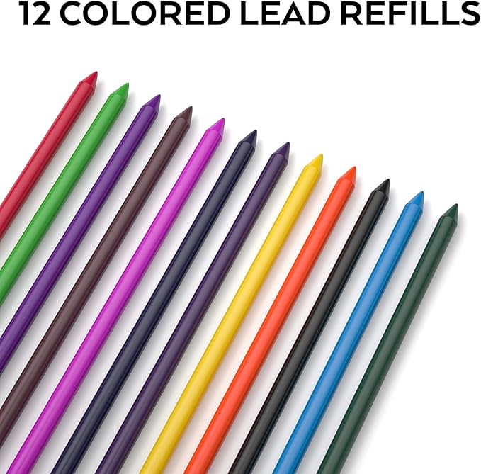 Nicpro 11 Pieces Colors 2mm Mechanical Pencil Set, 3 PCS Carpenter Drafting Pencil 2.0 mm for Art Drawing Writing Sketching Construction with 6 Tube Pre-Sharpen 2B & Color Refill, Eraser, Sharpener-DeskLoop Office