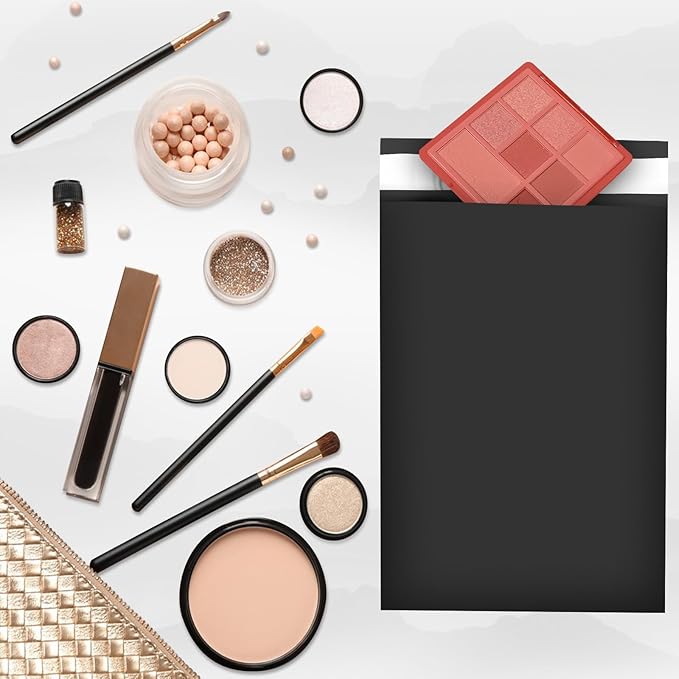 120-Piece Black Poly Mailers - 6x9 Inch Shipping Envelopes with Self-Adhesive Seal, Waterproof, and Tear-Proof Postal Bags-DeskLoop Office