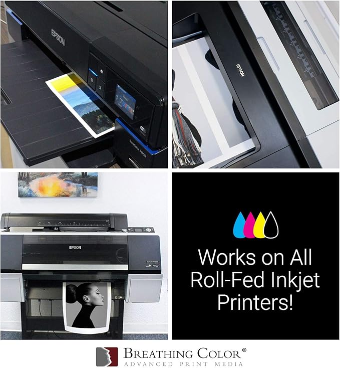 Premium Lyve Matte Canvas Paper Perfect For Use on Professional Makes and Models of Epson, Canon and HP printers preferred by Professionals. 19 mil textured Canvas offered in a 17 inch by 10 ft roll-DeskLoop Office