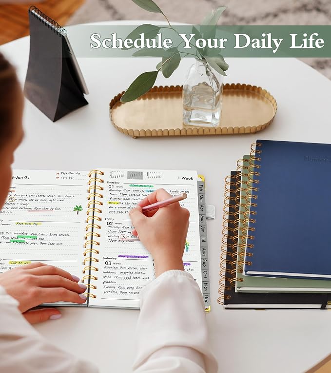 2026 Planner, Hardcover Leather Weekly and Monthly Planner, January 2026 - Image 7
