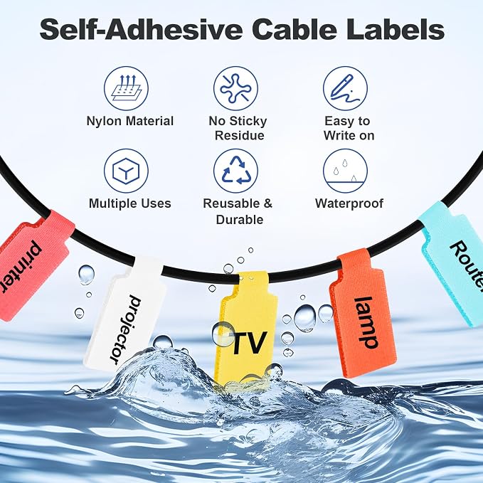SZ.haitun 40 Pack Cable Labels Tags - Image 7
