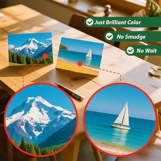 Uinkit Premium Glossy Inkjet Photo Paper - 5x7 Inch, 48lb 180gsm, 100 Sheets - Professional Photographic Quality, Dye Ink Compatible, High-Gloss Finish for Stunning Portraits & Art Prints-DeskLoop Office