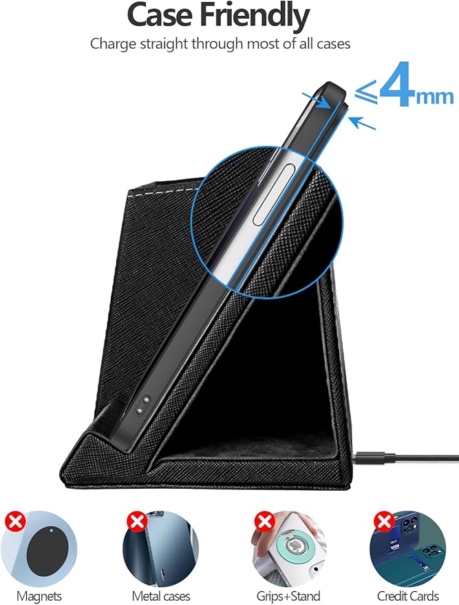 2-in-1 Pen Holder with Wireless Charger, Compatible with iPhone 16/15/14/13/12/11/8 Series, Pencil Holder Phone Stand for Desk Home Office, Men Gift Husband Wife Anniversary Dad Birthday Idea Gadget-DeskLoop Office