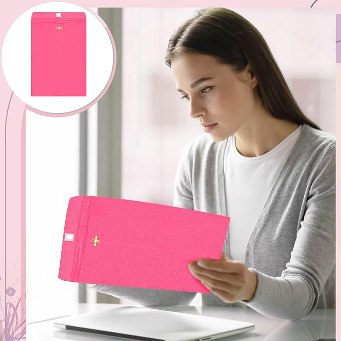 Geyee 100 Pcs Clasp Manilla Envelopes 6 x 9 Inch Gummed Colored Envelopes - Image 5