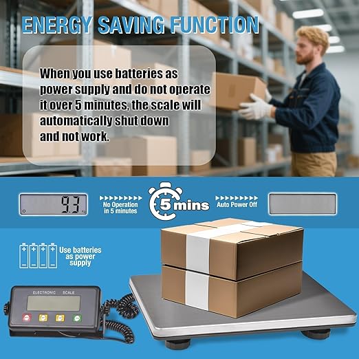 SurmountWay Large Shipping Scale, 440lb/0.35oz Digital Postal Scale with Tare/Count/Auto-Off Function, High Accurate Shipping Scale for Packages,Small Business,Luggage,Warehouse,Home (15.3"x11.8")-DeskLoop Office