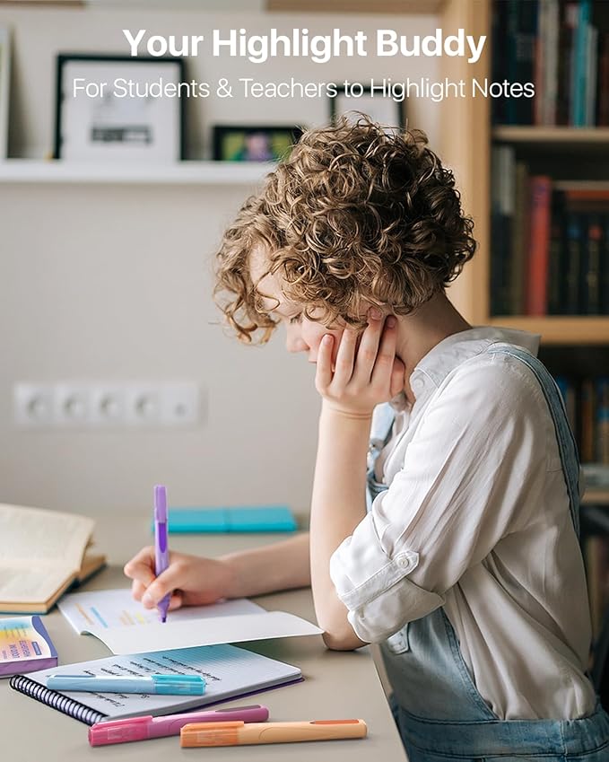 Four Candies Cute Pastel Highlighters, 10 PCS Highlighters Assorted Colors, Soft Chisel Tip, Clear Ink View, Aesthetic Highlighter Set for Organizing and Coloring & Back to School Supplies-DeskLoop Office