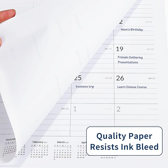 SUNEE Desk Calendar 2025-2026 17x12, 18 Months, JUL. 2025 - DEC. 2026, Academic Desk Blotter Calendar 2025-2026, School Year Large Calendar for Teacher, Black-DeskLoop Office