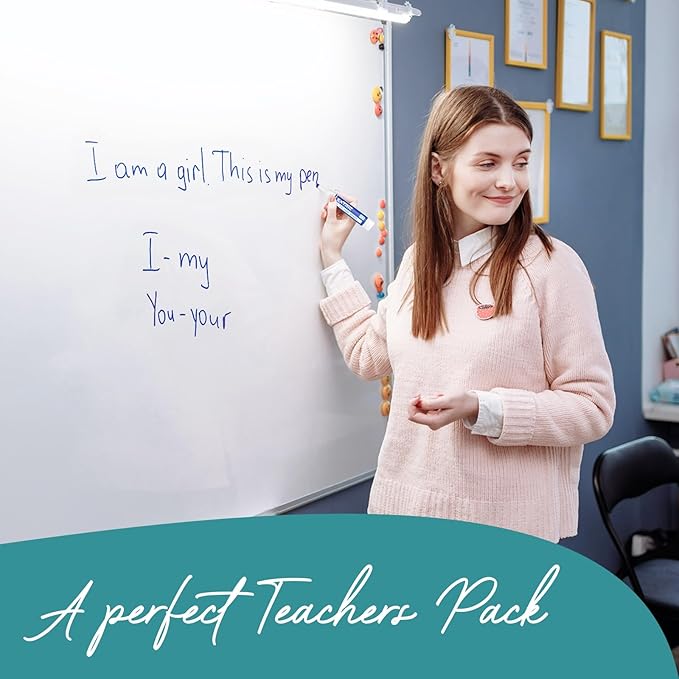 Dry Erase Markers chisel Tip, Whiteboard Markers 8 Pack Assorted Colors, White Board Marker Dry Erase, Low Odor White Board Marker for Teachers and Students-DeskLoop Office