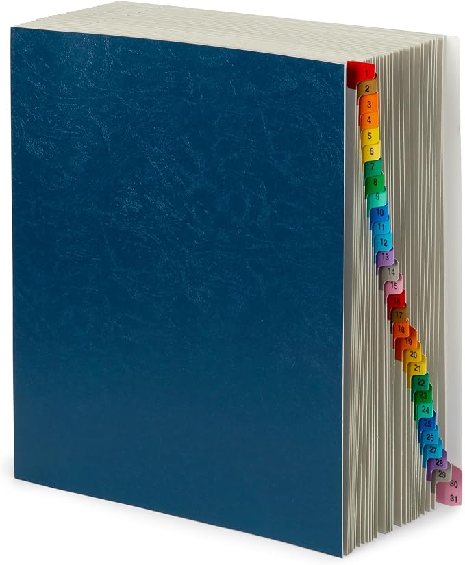 Blue Summit Expanding 1-31 Desk File Sorter, 31 Day Accordion File Organizer - Image 9