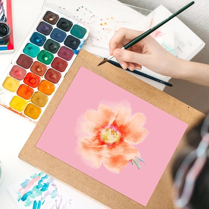 OcePor 100 Sheets Pinks Valentine's Day Cardstock Paper, Colored Printer Paper 8.5 x 11, Card Stock Thick Construction for Craft,Scrapbook,Office Printing, Invitations, Certificates,92 lb/250gsm-DeskLoop Office