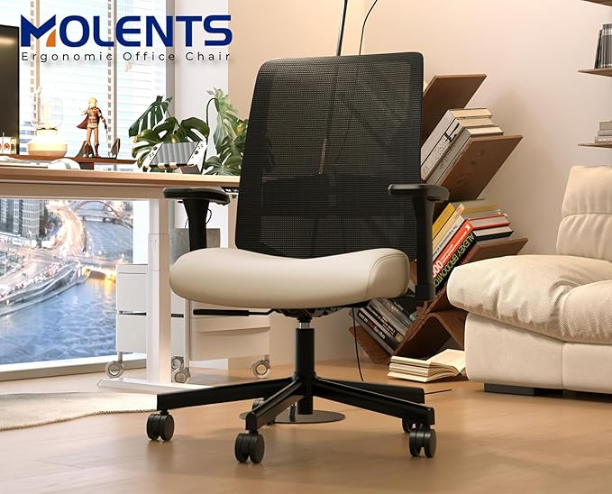 Ergonomic Office Chair, Mesh Computer Desk Chairs with Adjustable Lumbar Support, 3D Armrests, Tilt Function, Comfy Wide Seat, Swivel Executive Work Task Chair for Company and Home-DeskLoop Office