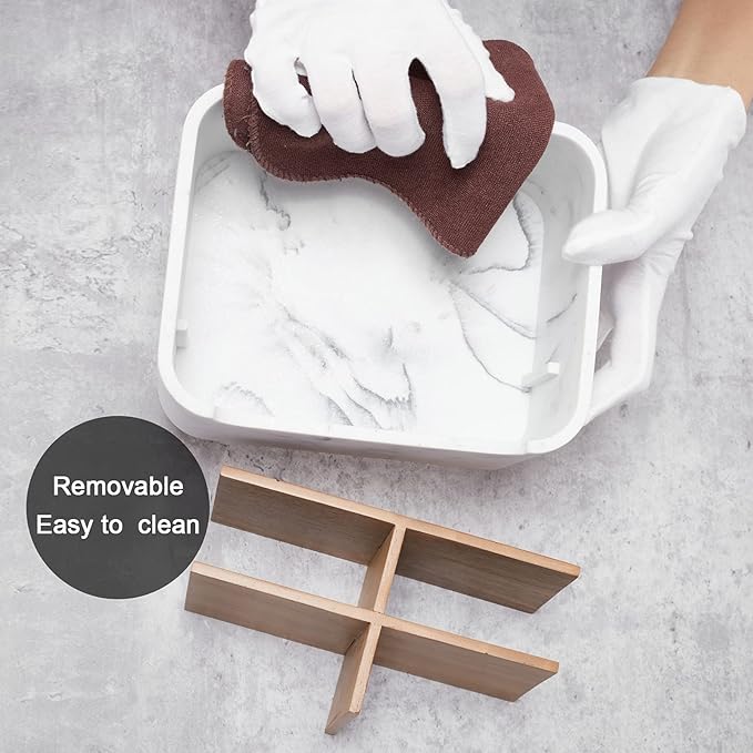 Desk Organizers, Marble Remote Holders for Table, Modern Office Controller Pen Phone Holder Organizer, Stylish Caddy and Storage Accessories for Bedside Nightstand Desktop Coffee Table-DeskLoop Office