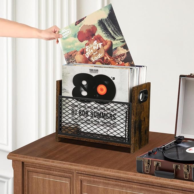 YINMIT Magazine Holder, Magazine Rack Floor, Magazine Storage Basket, File Holder Organizer, Folder Organizer for Magazines, Books, Newspapers, Tablets (Medium)-DeskLoop Office