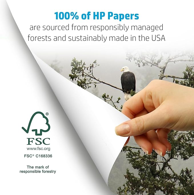 HP Printer Paper | 8.5 x 11 Paper | MultiPurpose 20 lb | 10 Ream Case - 5000 Sheets | 96 Bright | Made in USA - FSC Certified | 112000PC-DeskLoop Office