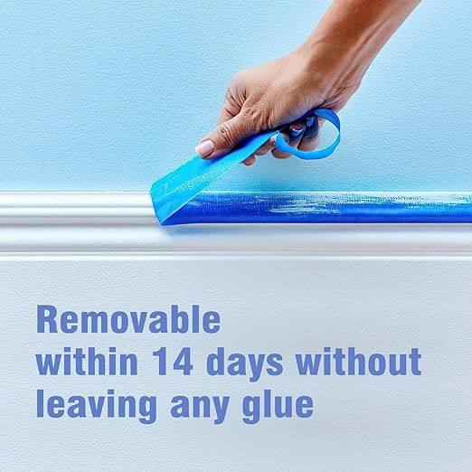 2 Roll Painters Tape 1.89In × 55Yard Blue Painters Tape Bulk Multi-Surface Blue Masking Tape for Wall Painting Edge Treatment DIY Crafts-DeskLoop Office