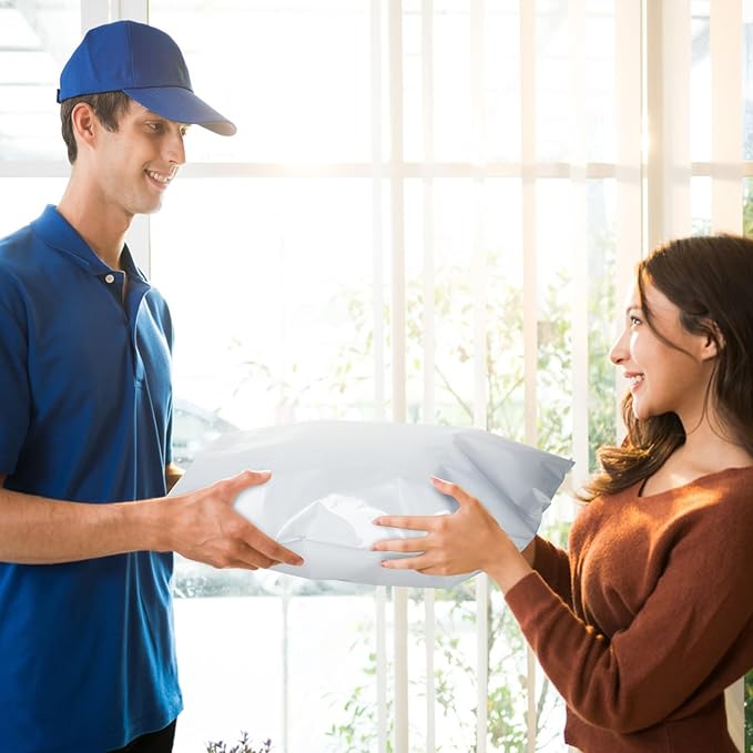 Large Poly Mailers 24x24 Inch 50 Pcs, Extra Large Shipping Bags for Clothing with Self-Sealing Tear-Resistant, Waterproof Poly Bags, Mailing Envelopes for Small Business (White)-DeskLoop Office