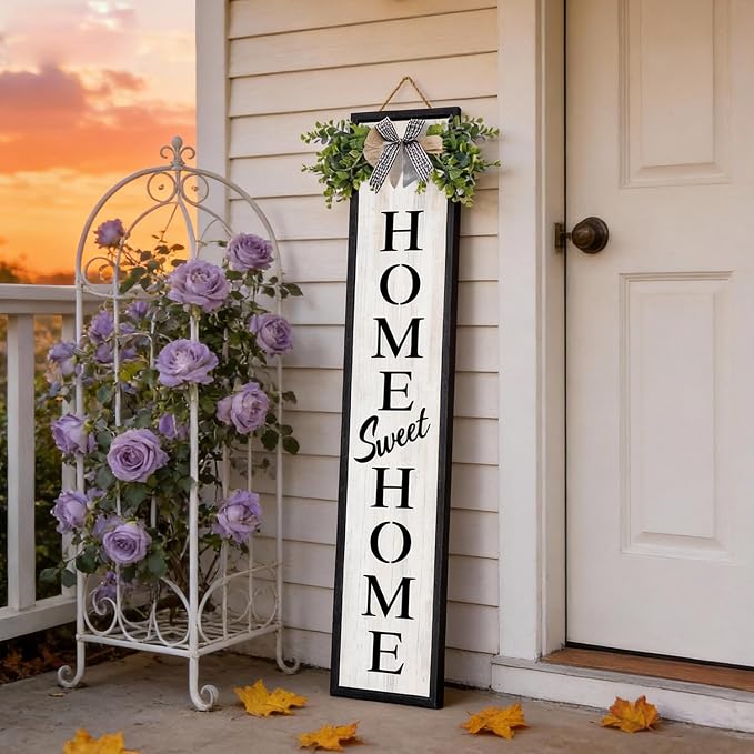 Double-sided Welcome Wooden Sign Stand - Image 9