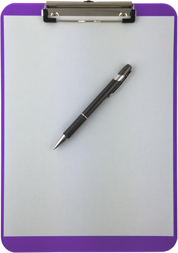 Trade Quest Plastic Clipboard Transparent Color Letter Size Low Profile Clip - Image 6