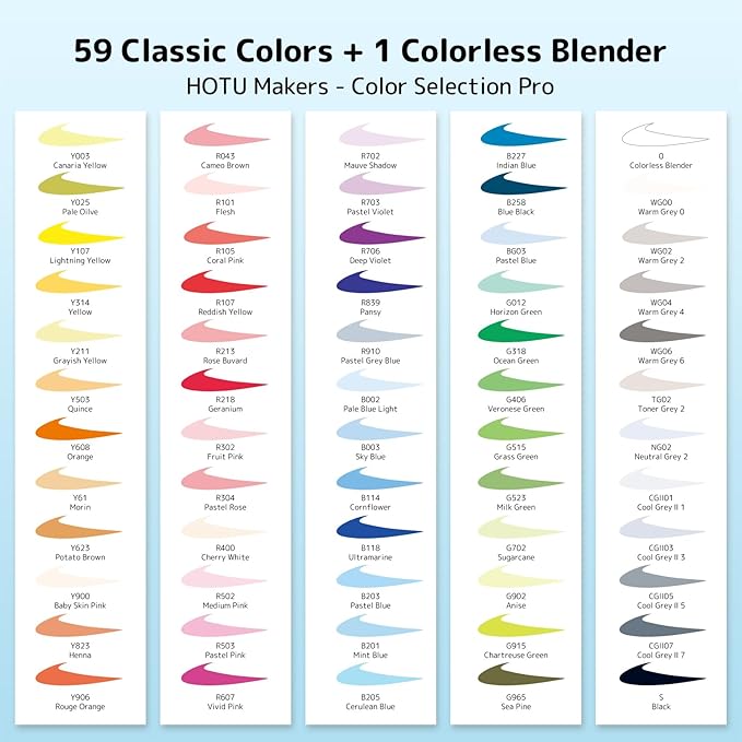 Alcohol Markers Brush Tip -60 Virant Colors Daul Tips Art Markers Set, for Artist Adults Coloring Illustrations, with Seamless Blending, Colorless Blender, Anti-Bleeding Pad, &Premium Ink-DeskLoop Office