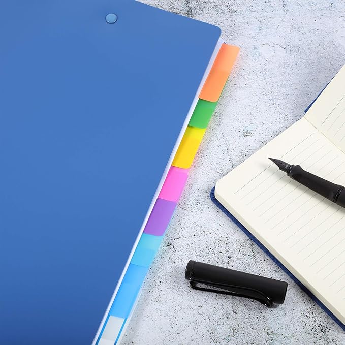 JOVITEC 400 Pieces 20 Sets Sticky Index Tabs 2 Inch Colored File Folder Tabs Flags Writable and Repositionable Labels for Pages or Book Markers, Reading Notes, Classify Files(400 Pieces,Style A)-DeskLoop Office