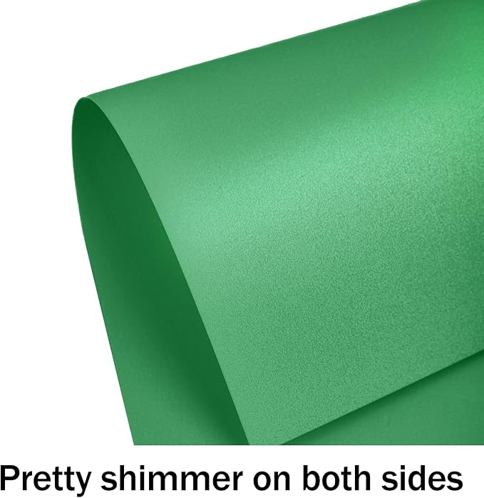 Goefun 100 Sheets Green Shimmer Cardstock 8.5 x 11, 80lb Card Stock Printer Paper for Christmas, Invitations, Certificates, Crafts, Card Making-DeskLoop Office