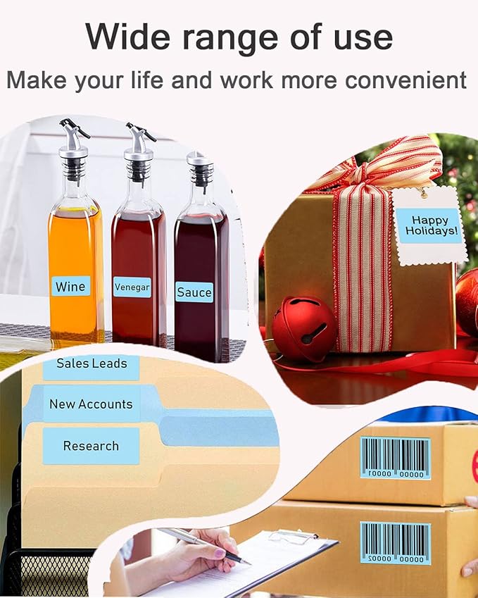 2.25 x 1.25 White Direct Thermal Labels, Self-Adhesive Address Shipping Barcode Thermal Stickers,Thermal Printer Labels Compatible with Rollo & Zebra & MUNBYN, 1000 Labels for Printer-DeskLoop Office