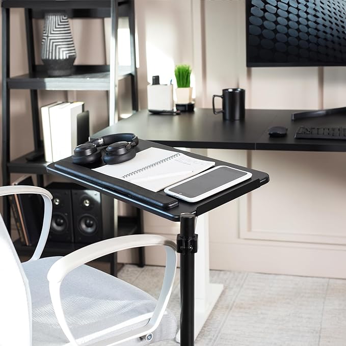 VIVO Office Chair Mounted 26 x 12 Inch Keyboard and Mouse Tray, Ergonomic Tilt, Full Motion 360 Degree Rotation, Black, MOUNT-KB08C-DeskLoop Office