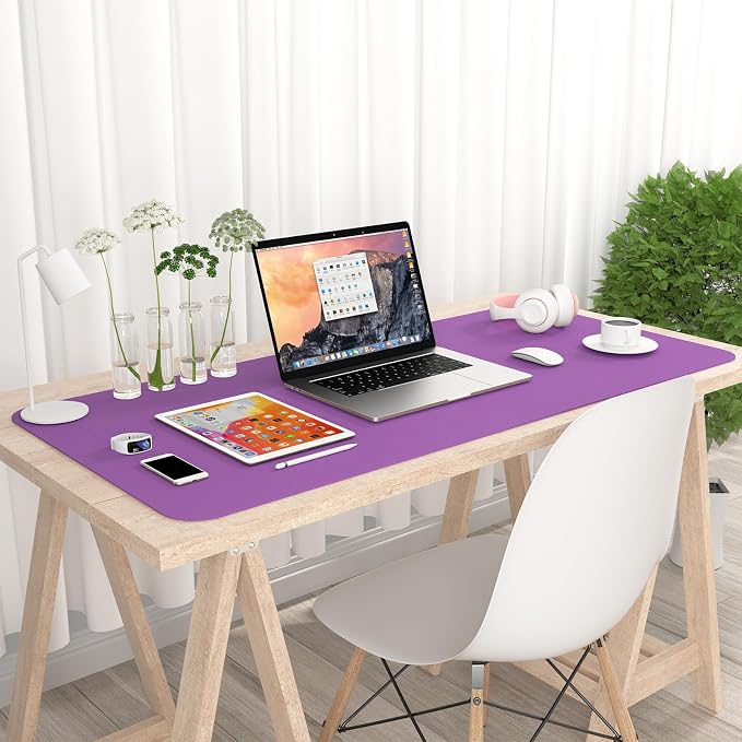 Hsurbtra Desk Pad, 35.5" x 17" PU Leather Desk Mat, XXL Extended Mouse Pad - Image 7