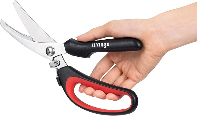 LIVINGO All Purpose Scissors Set - 4 Pack Sharp Multipurpose Heavy Duty Shears for Kitchen Cooking Sewing Fabric Cutting Poultry Food Paper Craft Office Household School Multi Pack Utility Shears-DeskLoop Office