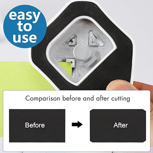 3 in 1 Diagonal Corner Punch, 3 Way Corner Paper Punch for Paper Crafts, Journals, Greeting Cards, Postcards, DIY Projects, Invitations Cards, Gift Tags, and Scrapbooking-DeskLoop Office