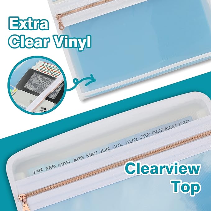 H4D 13 Pocket Expanding File Folder Organizer, Blue, 8.5-x-11-inch-DeskLoop Office