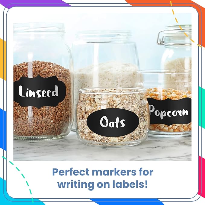 Chalkola White Chalk Markers for Blackboard, Chalkboard Sign, Window, Bistro, Car, Glass (5 Pack 6mm) - Liquid Chalkboard Markers Erasable - Paint Chalk Pens Washable Ink Reversible Tip-DeskLoop Office