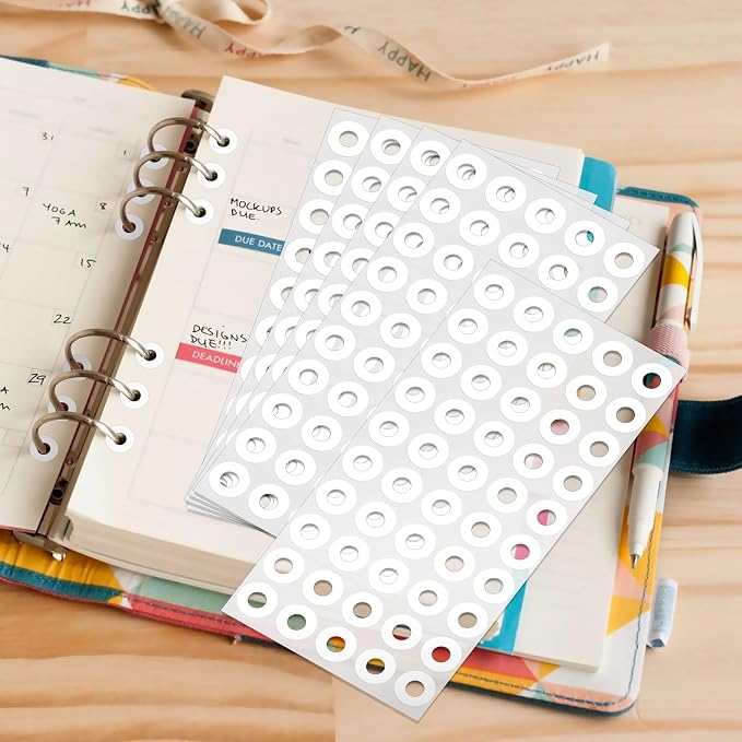 2500 Pack Self-Adhesive Hole Reinforcement Stickers, 1/4" Diameter Hole Punch - Image 7