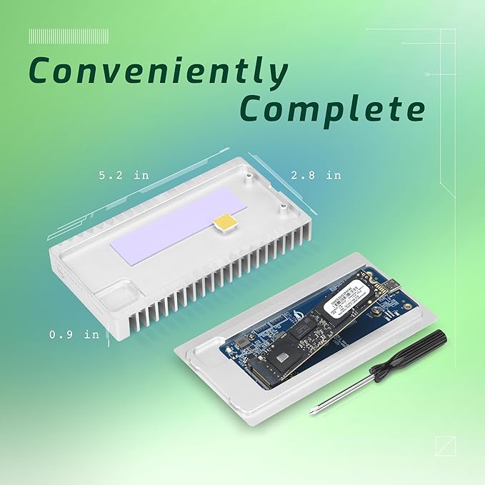 OWC Express 1M2 40Gb/s Portable NVMe SSD USB4 (Thunderbolt Compatible/USB-C) Ultra Fast External SSD Drive with Aluminum Heat Sink Enclosure (Enclosure Only)-DeskLoop Office