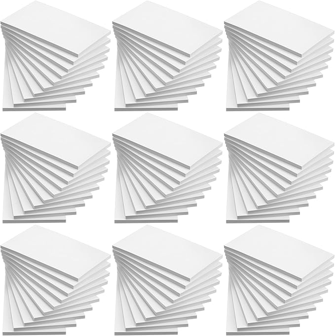 Fainne 3 x 5 Inch Paper Note Pads White Memo Pad Blank Writing Memo Scratch Paper for Waitress Waiter Book to Do Grocery List Small Notebook Restaurant Checkbook, White(150 Pack)-DeskLoop Office