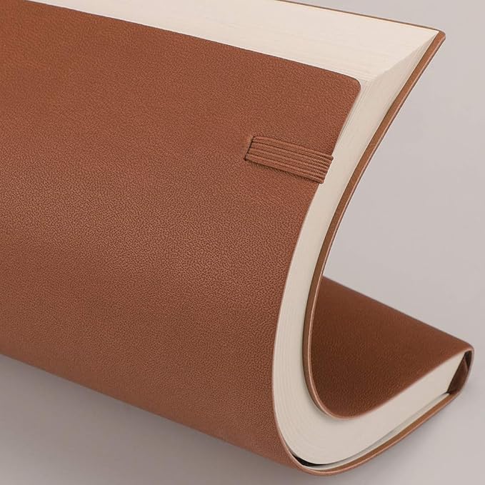 AHGXG Bullet Dotted Journal 2 Pack - B5 Large Journal Dot Grid Notebook (7.6'' X 10'') with Thick 120gsm Dot Paper, Soft Leather Cover, Total 384 Pages, Inner Pocket - BlackBrown-DeskLoop Office