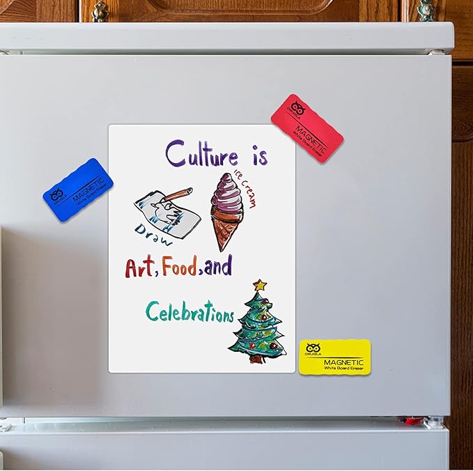 OWLKELA Dry Erase Erasers, Magnetic Whiteboard Erasers 8 Pack, Magnetic Dry Erasers for White Board, White Board Markers Dry Erase, Ideal for Classroom, Home, Office-DeskLoop Office