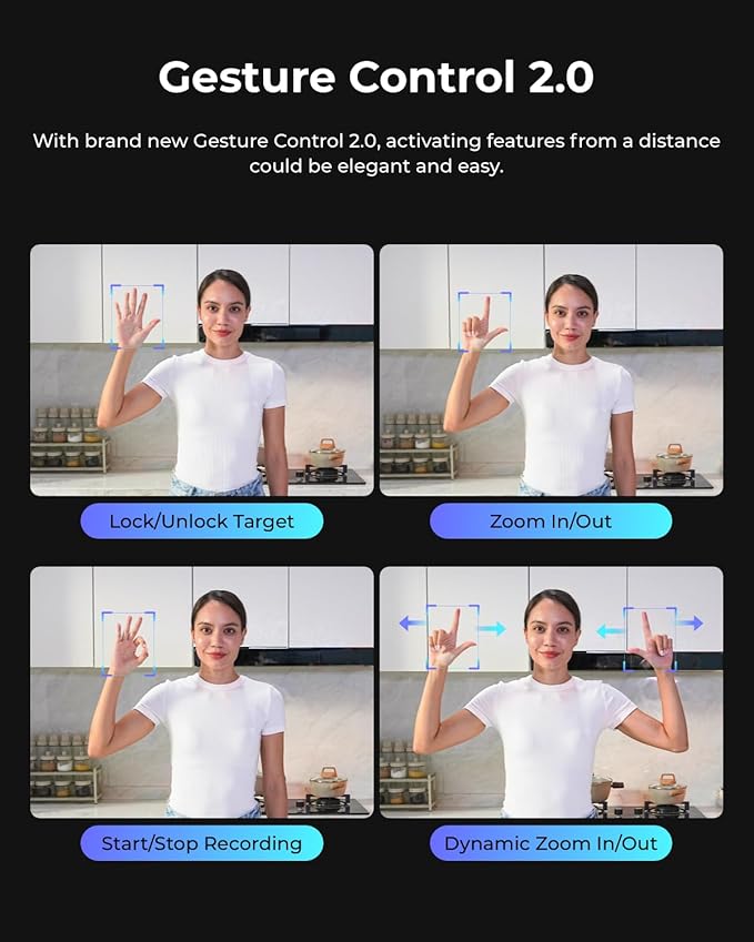 OBSBOT Tail Air NDI Streaming Camera 4K, AI Tracking PTZ Camera with Intelligent APP, Gesture Control, HDMI/USB-C/Wireless Webcam, Video Camera Live Stream for YouTube, Chruch, Worship, Creator, etc.-DeskLoop Office