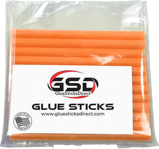 Mini Size Hot Melt Glue Sticks for Glue Gun - Bulk 4in Peach Glue Sticks - Great for Art Craft Repairs & Compatible w/Most Glue Guns - 5/16" X 4" (24 Sticks) - Made in USA-DeskLoop Office