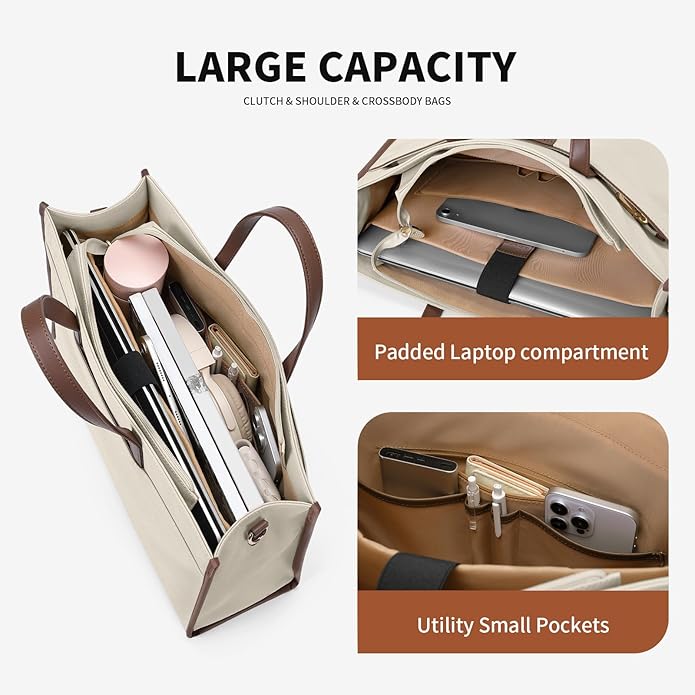 Laptop Tote Bag for Women Laptop Messenger Shoulder Bags for Women Business Office Work Bag Briefcase