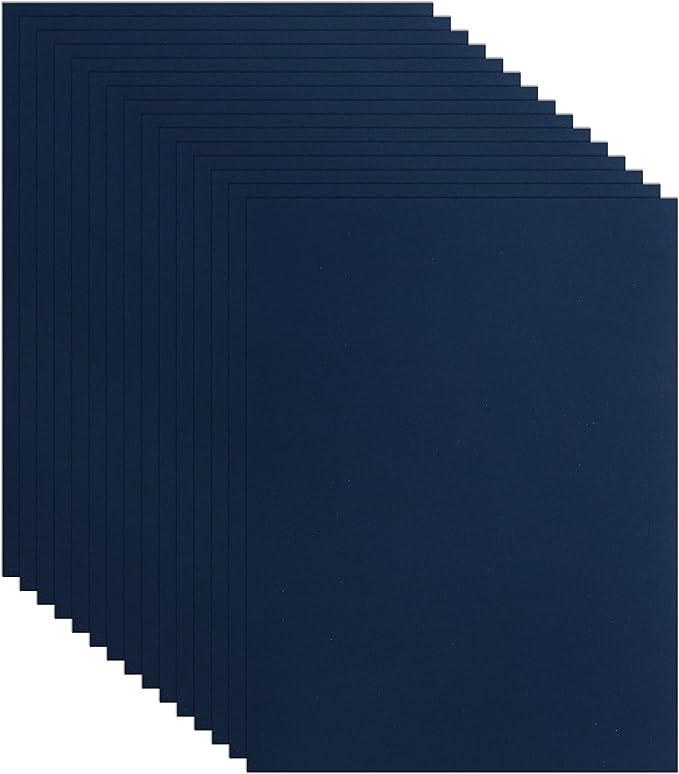 40 Sheets Navy Blue Cardstock 8.5 x 11 Craft Paper, 75lb Heavyweight Construction Paper Card Stock for Wedding Invitations, School Crafting, Memus, Making Cards, Greeting Cards-DeskLoop Office