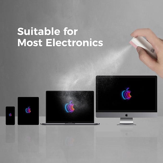 CLICK CLEAN Screen Cleaner, Fingerprint Proof Screen Cleaner Spray, All-in-One Cleaner with Microfiber, Shell and Phone Stand for All Phones, Laptop and Tablet Screens (Pink)-DeskLoop Office