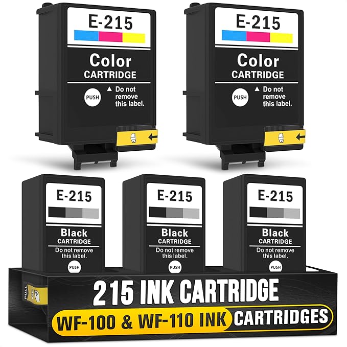 5-Pack Compatible Ink Cartridges – Includes 3 Black and 2 Tri-Color | Easy-to-Install Replacements for Inkjet Printers | Reliable Printing Performance, Vivid Colors, Sharp Tex-DeskLoop Office