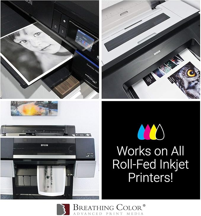 Vibrance Matte Photo Printer Paper 12 mil 230 gsm Matte Finish Premium Photo Paper Roll on 3in Core 10 inches x 100 ft Works with Most Inkjet Printer Professional Makes and Models Like Epson Canon HP-DeskLoop Office