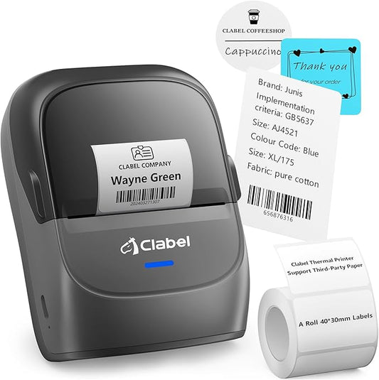 CLABEL Label Maker Machine with Tape: 221B Inkless Label Printer 2 Inch Portable Bluetooth Handheld Sticker Barcode Thermal Printer Compatible with Phone & PC for Small Business Retail School Office-DeskLoop Office