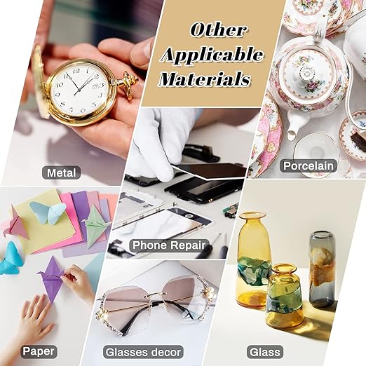 B7000 Glue Clear Adhesive, Jewelry Bead B-7000 Glue Semi Fluid Adhesive Glue High Viscosity with Precise Tips for Rhinestones Fabric, Glass, Jewelry Making, DIY Art Crafts, Leather, Toys (2x25ML)-DeskLoop Office