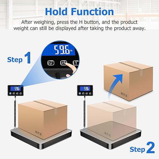 Shipping Scale, 440 lbs/0.35oz High Accurate Digital Postal Scale with Hold/Tare Function, Shipping Scale for Small Business, Packages, Luggage, Home Use, Battery & Charging Cable Include-DeskLoop Office