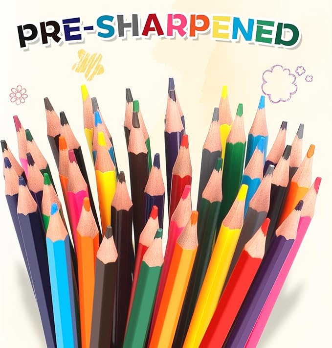 384 Count Colored Pencils Bulk, 16 Assorted Colors, Pre-sharpened Coloring Pencils Set for Kids and Adult, Teachers Essential Classroom Prizes, Back to School Supplies-DeskLoop Office