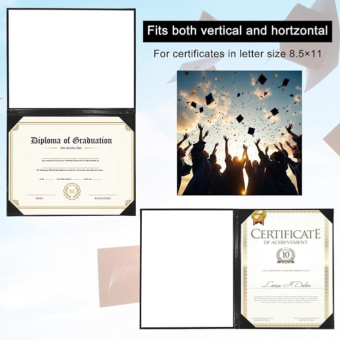 GraduatePro 10 Pack Diploma Cover 8.5x11 Certificate Document Presentation - Image 6