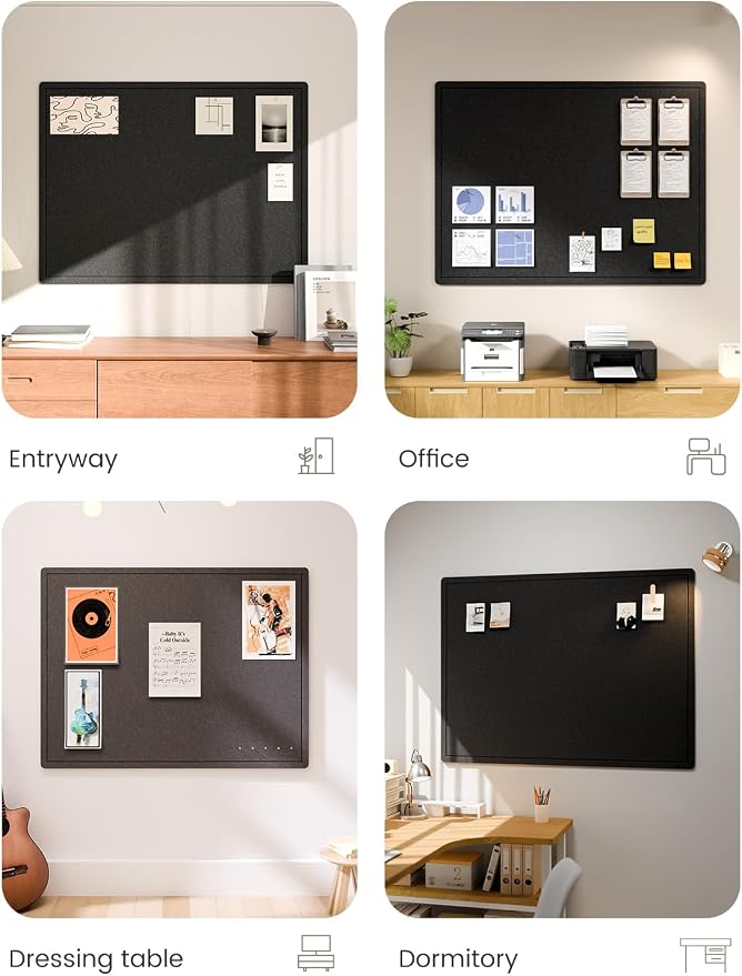 Fluxynara Large Bulletin Board, 47.2" x 35.4" Cork Board Alternative - Image 7